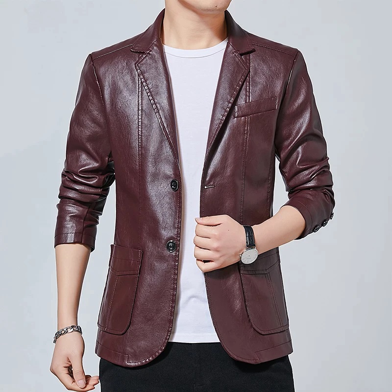Crocodile Famous brand mens leather jackets and coats Men's Leather Jackets Casual Motorcycle PU Jacket Biker Leather Coats (4)