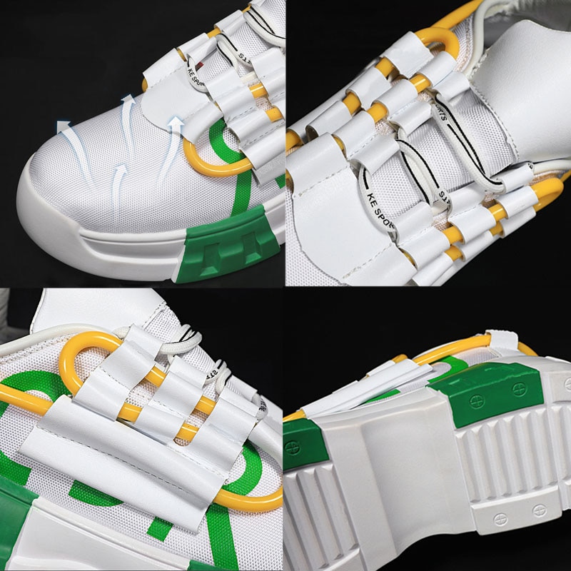 Men's Shoes - Green White & Yellow (3)